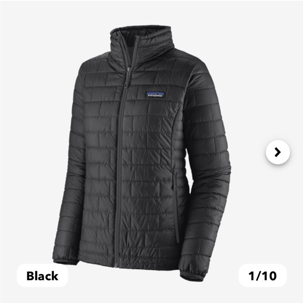 Patagonia black lightweight puffer jacket